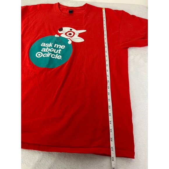 Target Ask me About Circle Week T-Shirt L/XL Dog Logo Bullseye - Picture 6 of 6